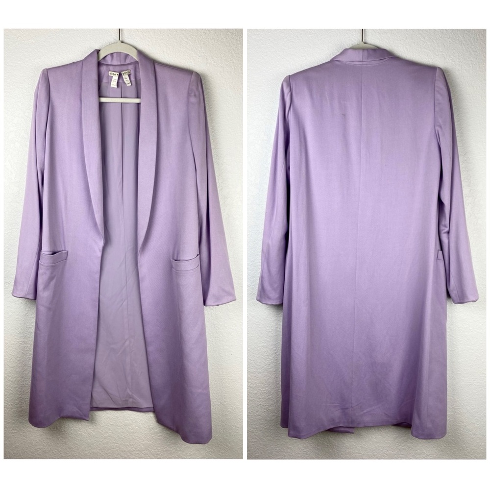 ALICE + OLIVIA Kylie Long Easy Shawl Collar Jacket - Picture 16 of 16
